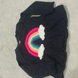 OshKosh Navy Rainbow Baby Girl Sweater Size 9-12 Months